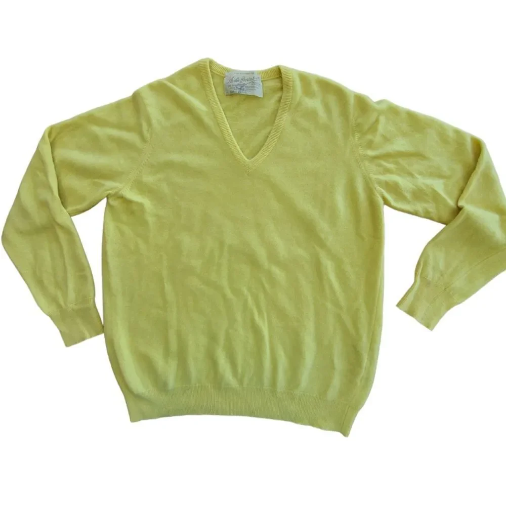 Cashmere Sweater, Braemar, V neck long sleeve, men's 40 UK/ Lg US